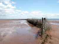 020801 Nova Scotia CA Glooscap Trail Bay of Fundy fishing fence